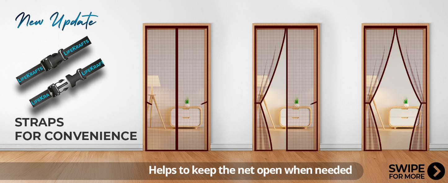 LifeKrafts Polyester Magnetic Mosquito Net