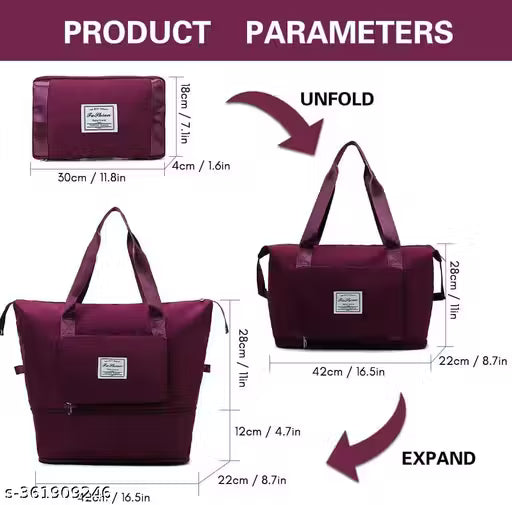 Large Capacity Folding Travel Bag, Waterproof lightweight, Designer bag handbag for ladies