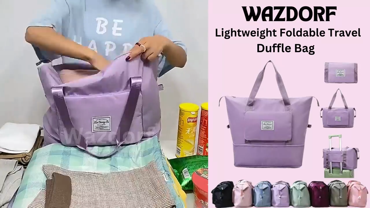 Large Capacity Folding Travel Bag, Waterproof lightweight, Designer bag handbag for ladies